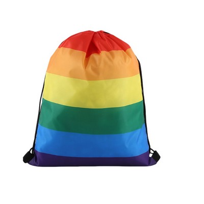Rainbow Drawstring Sportpack - 18" x 14"